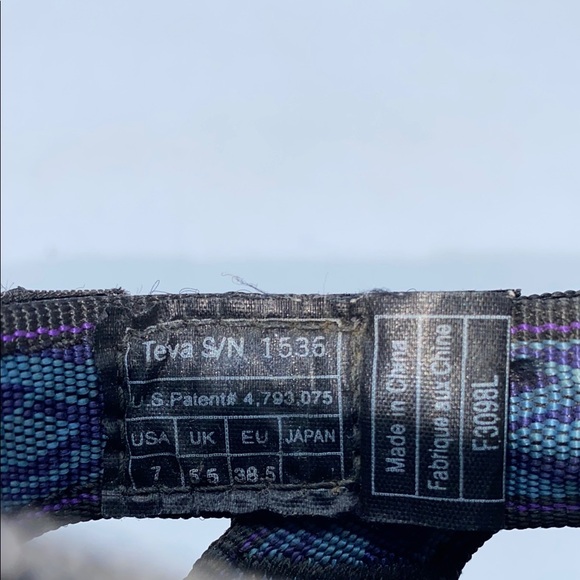 Teva Ladies Sandals Blue and Purple Size 7 - Picture 11 of 16